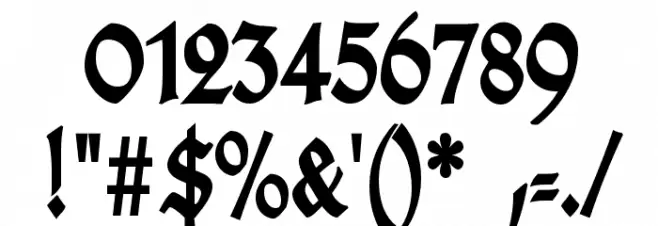 TypographerGotisch Schmal Bold Font Alte caractere