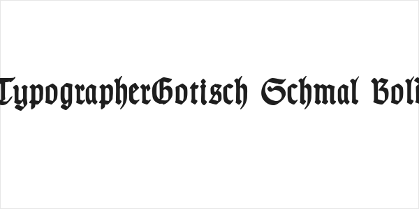 TypographerGotisch Schmal Bold Logo