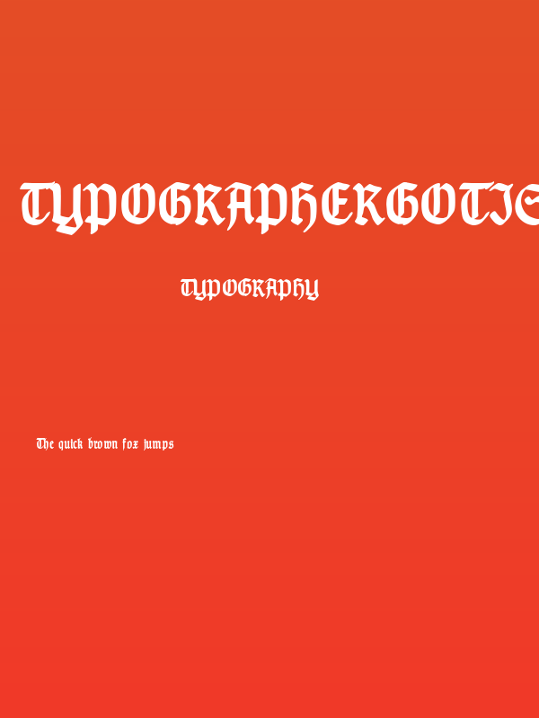 TypographerGotisch Schmal Bold Poster