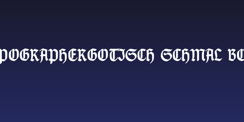 TypographerGotisch Schmal Bold Social Header