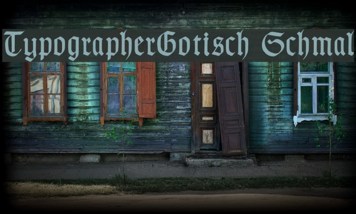 TypographerGotisch Schmal Font examples