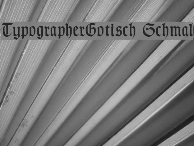 TypographerGotisch Schmal Font examples