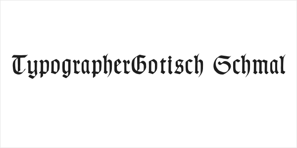 TypographerGotisch Schmal Logo
