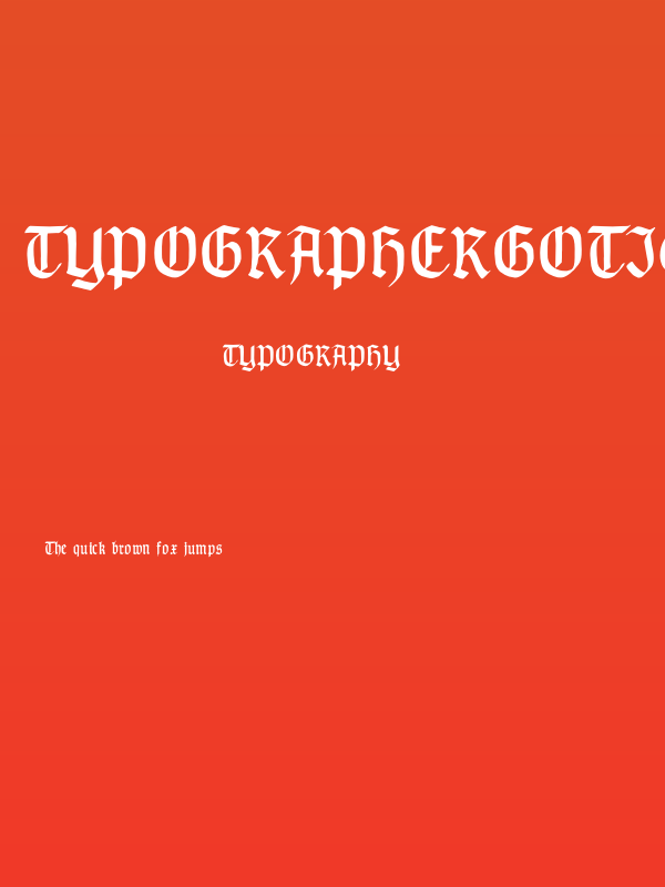 TypographerGotisch Schmal Poster