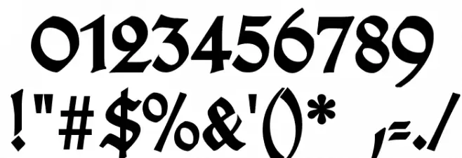 TypographerGotisch Schmuck Bold Font OTHER CHARS