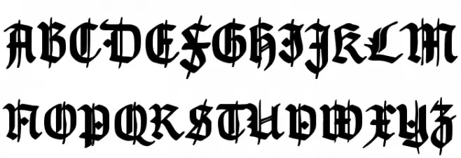 TypographerGotisch Schmuck Bold 字体 大写