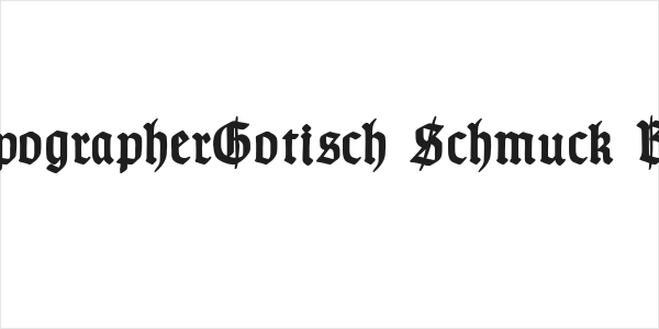TypographerGotisch Schmuck Bold Logo