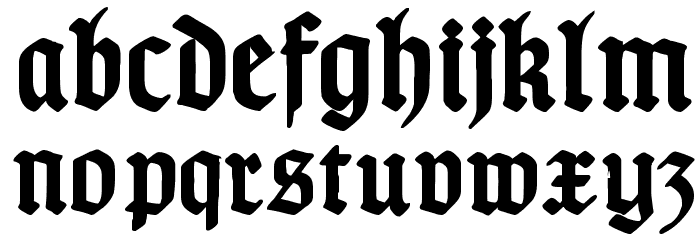 TypographerGotisch Schmuck Bold Font LOWERCASE