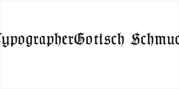 TypographerGotisch Schmuck Logo
