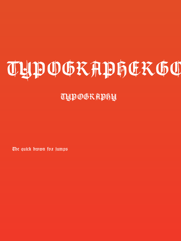 TypographerGotisch Schmuck Poster