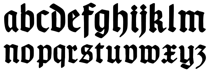 TypographerGotischA-Bold Font LOWERCASE