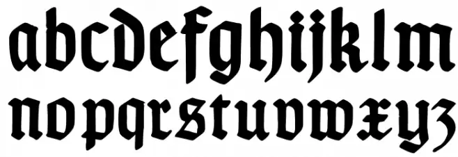 TypographerGotischA-Bold Font LOWERCASE