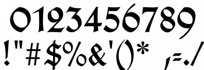 TypographerGotischA Font OTHER CHARS