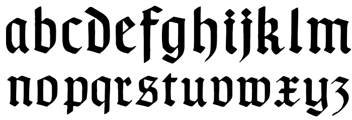 TypographerGotischA Font LOWERCASE