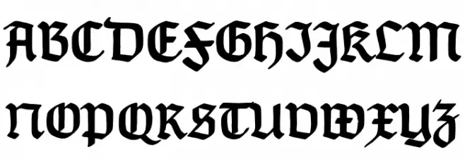 TypographerGotischB-Bold Fonte MAIÚSCULAS
