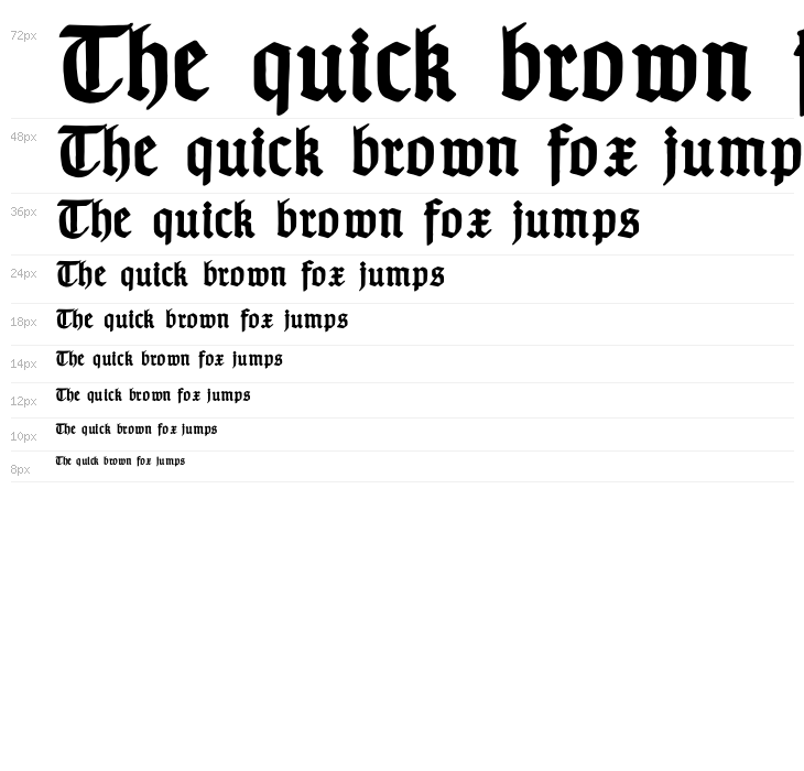 TypographerGotischB-Bold Waterfall