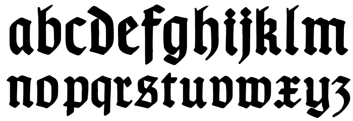 TypographerGotischB-Bold Font LOWERCASE