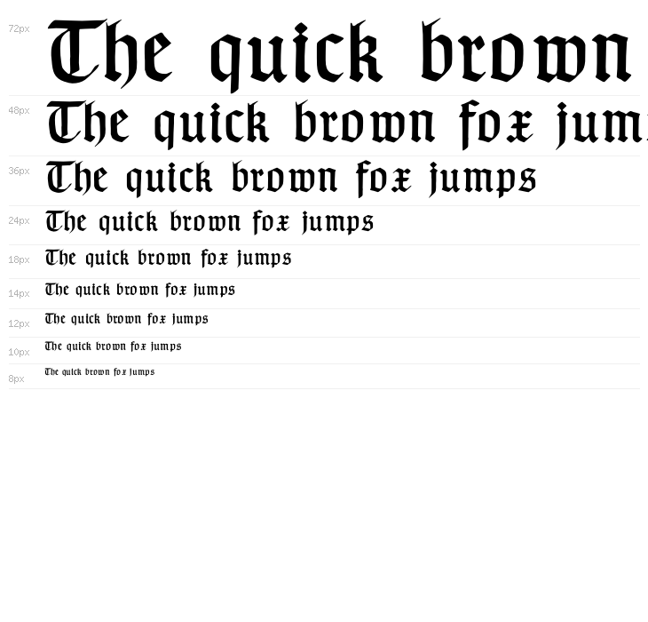 TypographerGotischB Waterfall