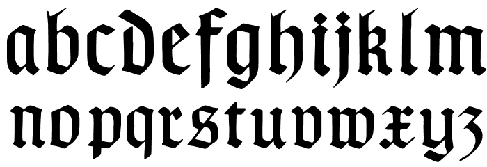 TypographerGotischB Font LOWERCASE