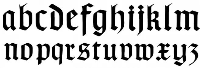 TypographerGotischB Caratteri MINUSCOLO