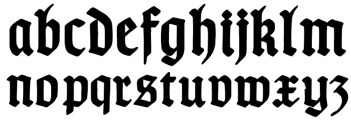TypographerGotischC-Bold Font LOWERCASE