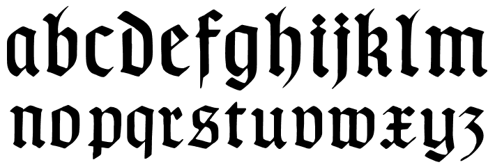 TypographerGotischC Font LOWERCASE