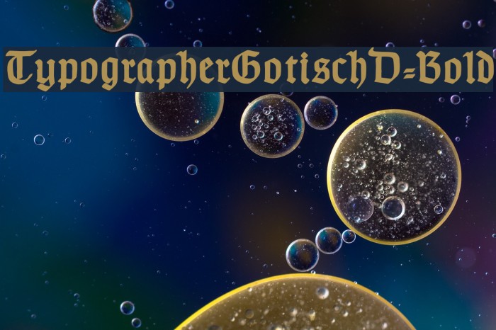 TypographerGotischD-Bold Font examples