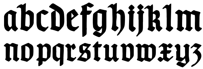TypographerGotischD-Bold Font LOWERCASE