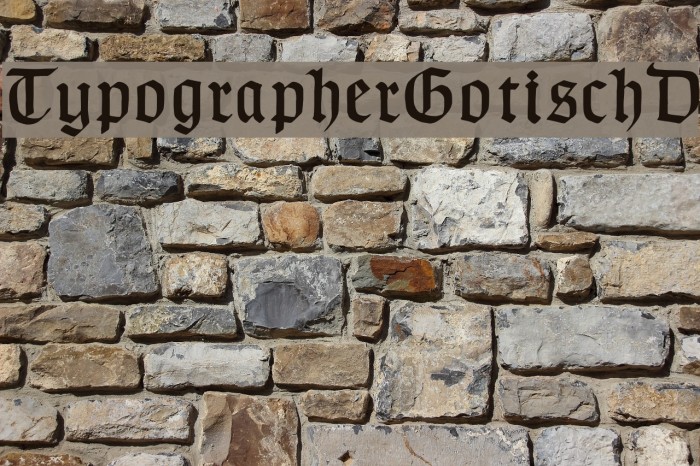 TypographerGotischD Font examples