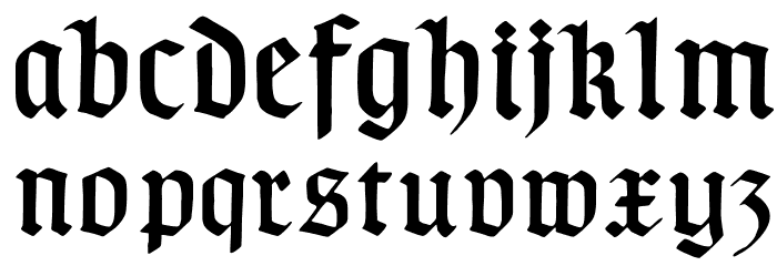 TypographerGotischD Font LOWERCASE