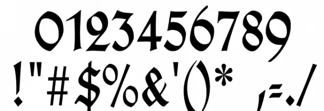 TypographerGotischSchmal Font OTHER CHARS