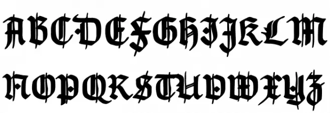 TypographerGotischSchmuck-Bold Fuentes MAYÚSCULAS