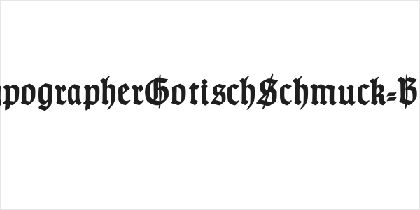 TypographerGotischSchmuck-Bold Logo