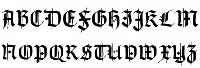 TypographerGotischSchmuck Schriftart Groß
