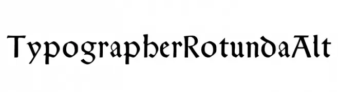 TypographerRotundaAlt  font caratteri gratis