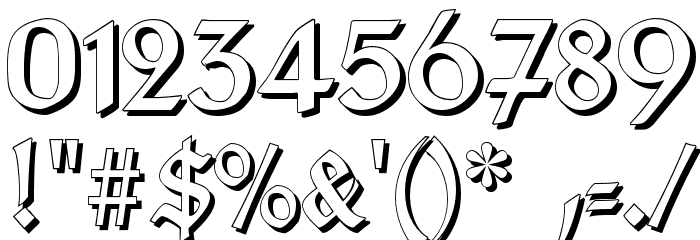 TypographerTextur Schatten Font OTHER CHARS