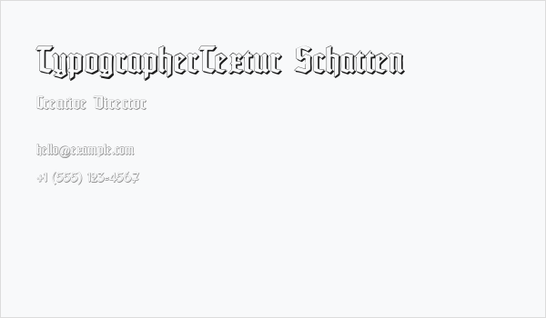 TypographerTextur Schatten Business Card
