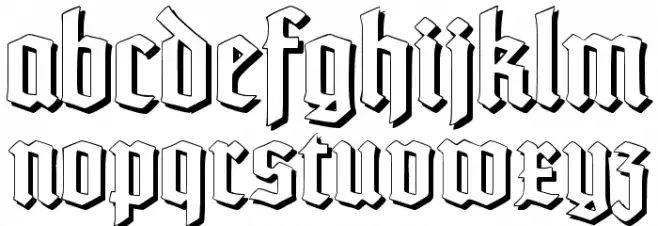 TypographerTextur Schatten خط أحرف صغيرة