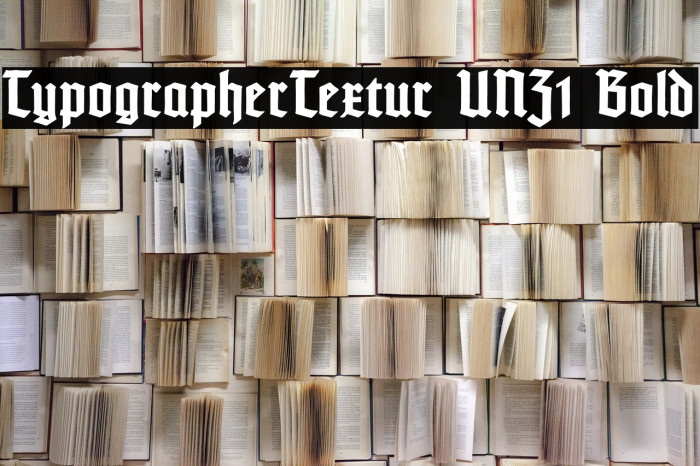 TypographerTextur UNZ1 Bold Example 1