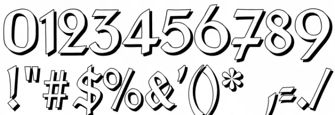 TypographerTexturSchatten Font OTHER CHARS