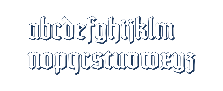 TypographerTexturSchatten Lowercase