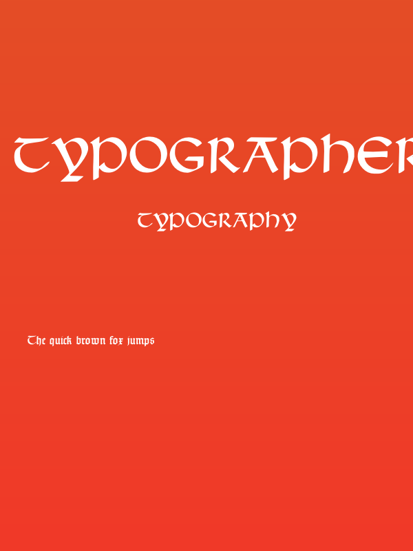 TypographerUncialgotisch Poster