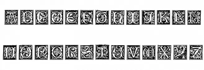 TypographerWoodcutInitialsOne 字体 大写