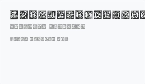 TypographerWoodcutInitialsOne Business Card