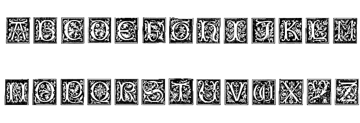 TypographerWoodcutInitialsOne Font LOWERCASE