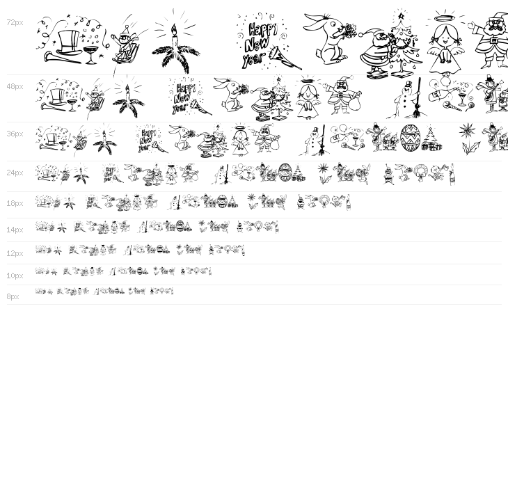 Typographers Holidayfont Waterfall