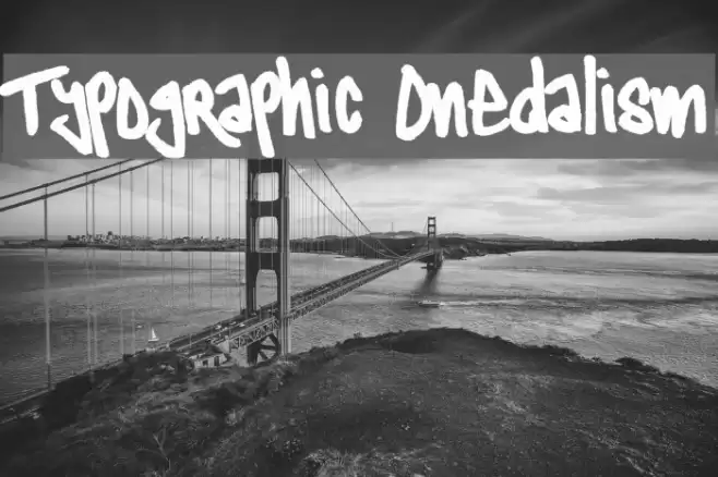 Typographic Onedalism Font examples