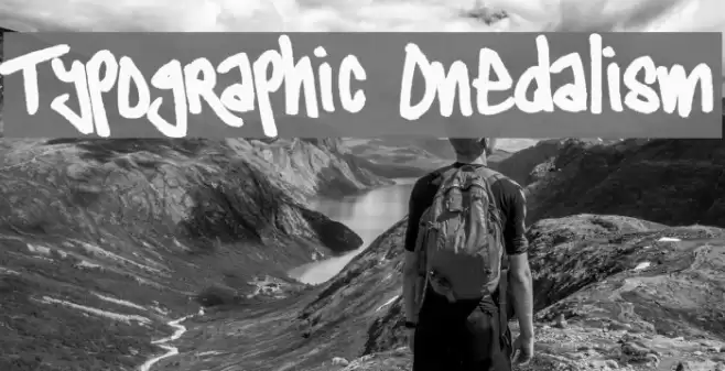Typographic Onedalism Font examples