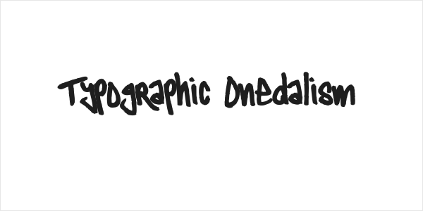 Typographic Onedalism Logo