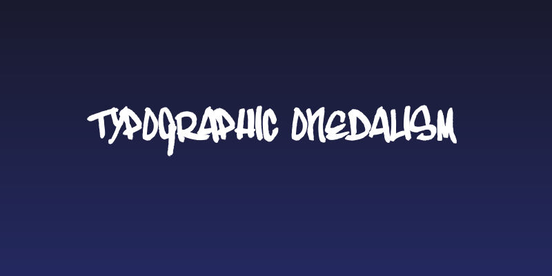 Typographic Onedalism Social Header